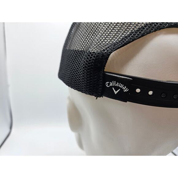 Callaway Chicopee MA Chrome Soft Snapback Hat Cap Black Logo Faded Brim - Picture 5 of 7